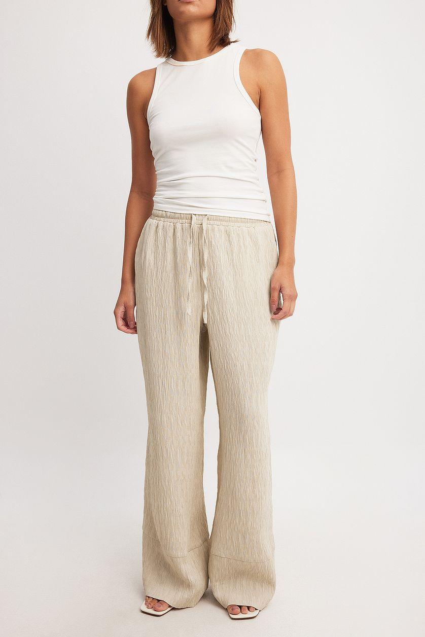 Structured Elastic Waist Trousers Product Image