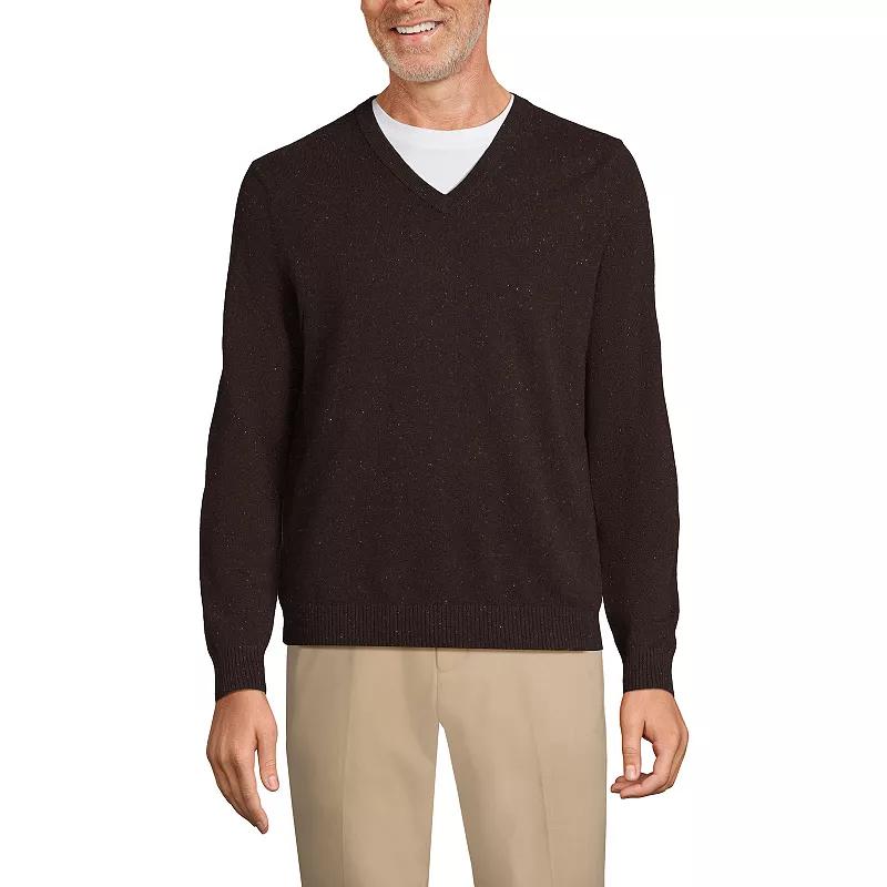 Men's Lands' End Fine-Gauge Cashmere V-neck Sweater,  Product Image