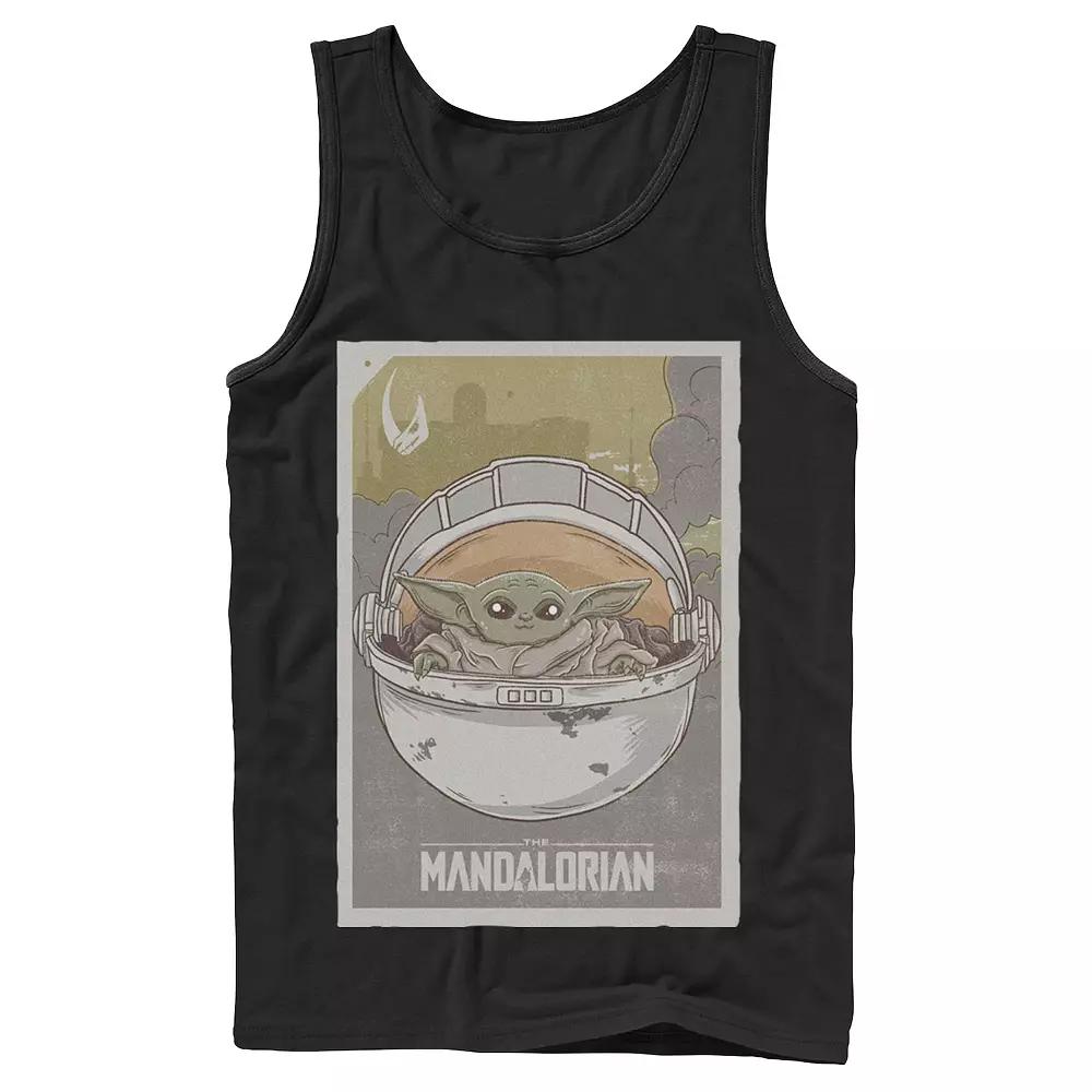 Men's Star Wars The Mandalorian The Child aka Baby Yoda Poster Tank Top,  Product Image