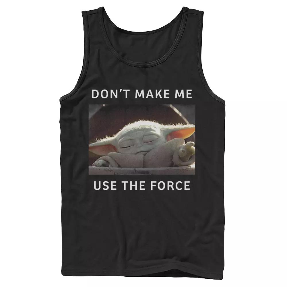 Men's Star Wars The Child Force Meme Quote Tank Top,  Product Image