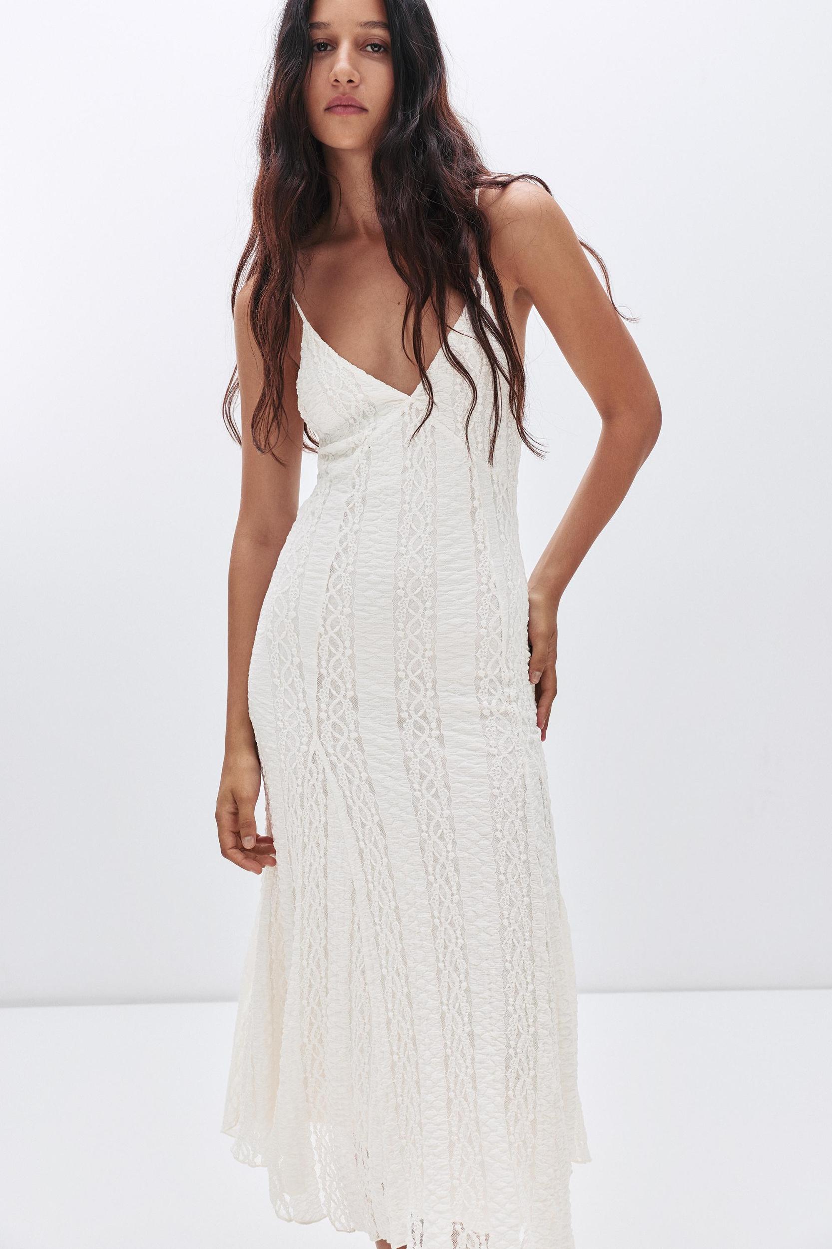 Lace Strappy Midi Dress Product Image