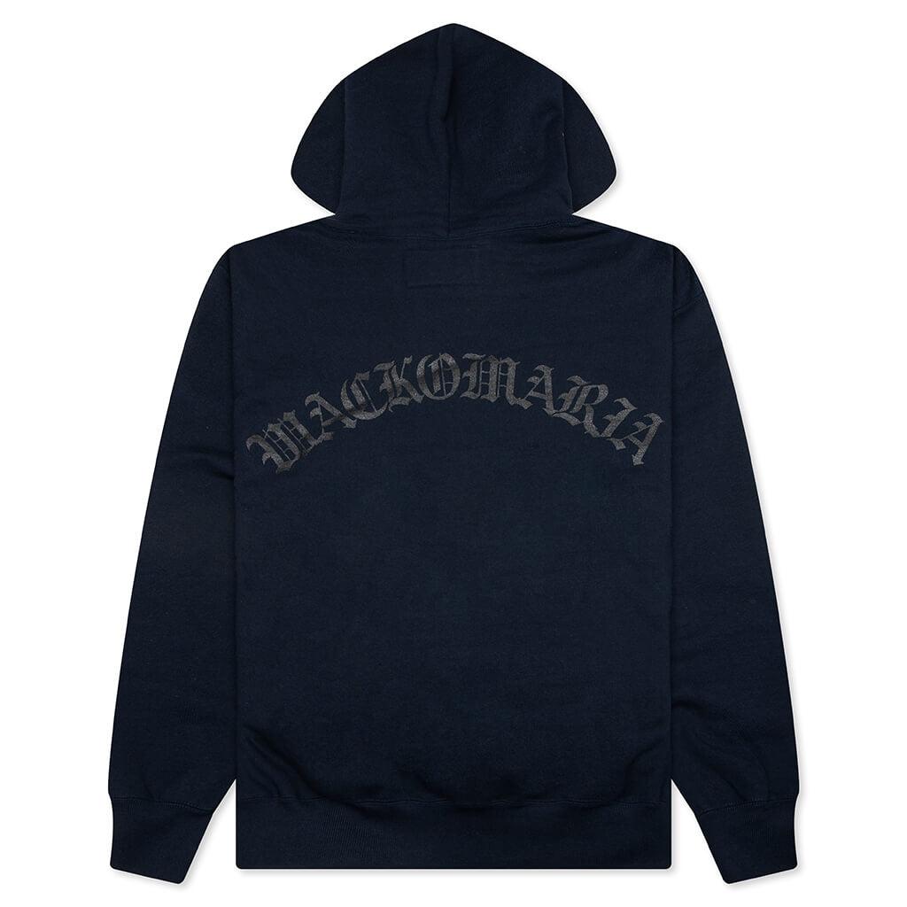 Heavyweight Full Zip Hooded Sweatshirt Type 2 - Navy Male Product Image