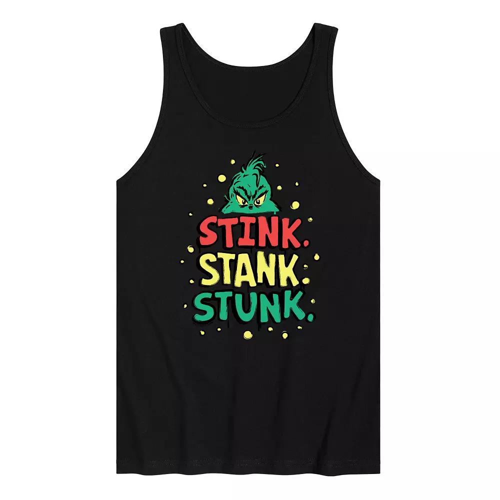 Men's Dr. Seuss The Grinch Stink STank Top Stunk Graphic Tank Top,  Product Image