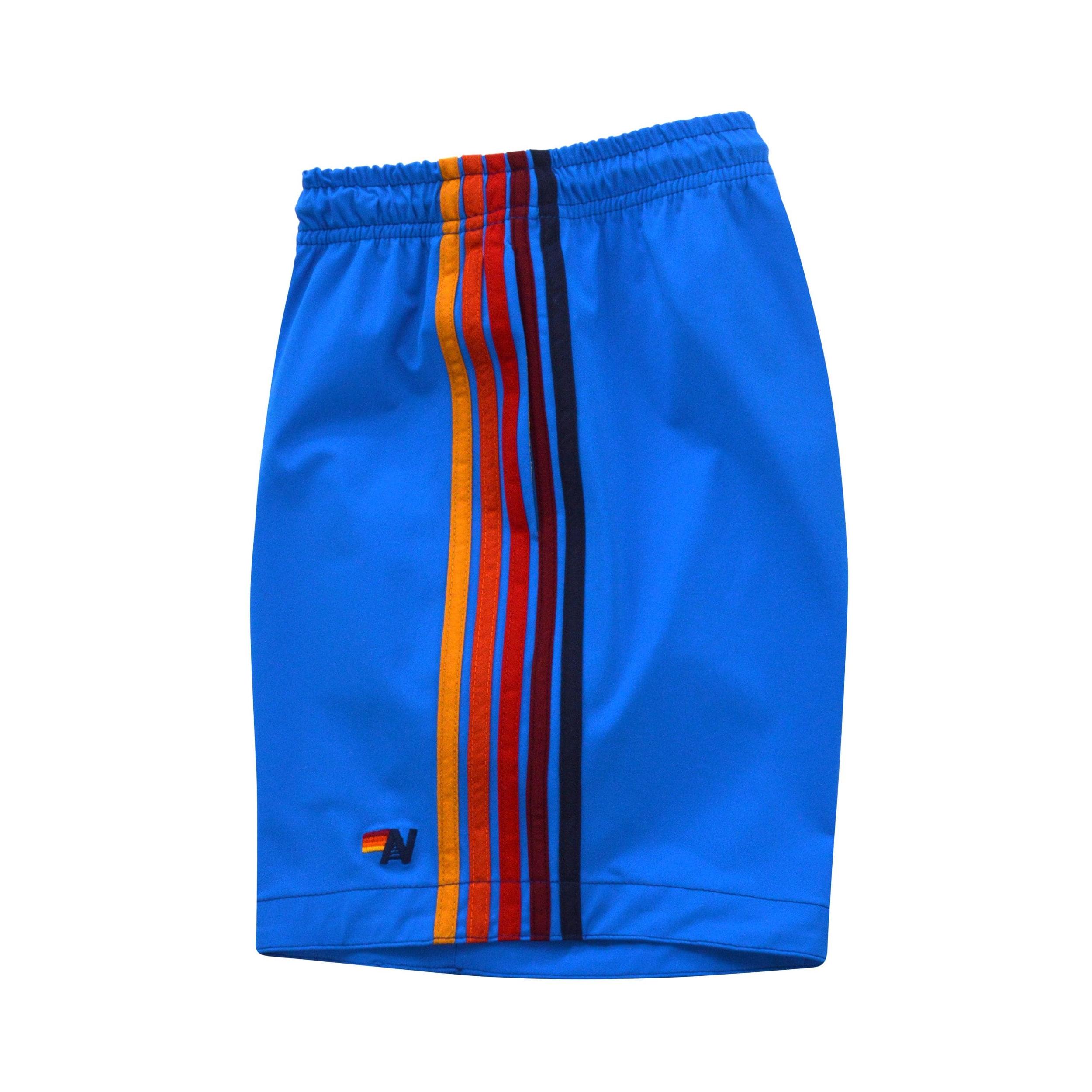 MEN'S 5 STRIPE FLEX SHORTS - PARROT BLUE Male Product Image