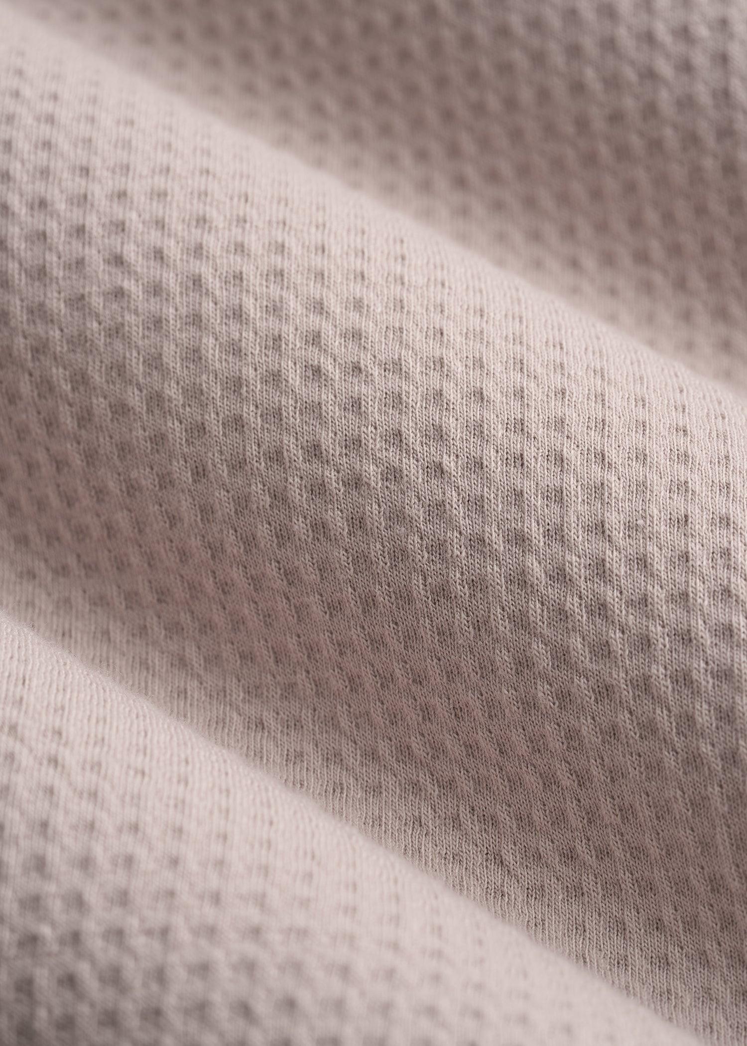 Cloud Knit Waffle Long Sleeve Tee for Tall Men in Desert Rose Male Product Image