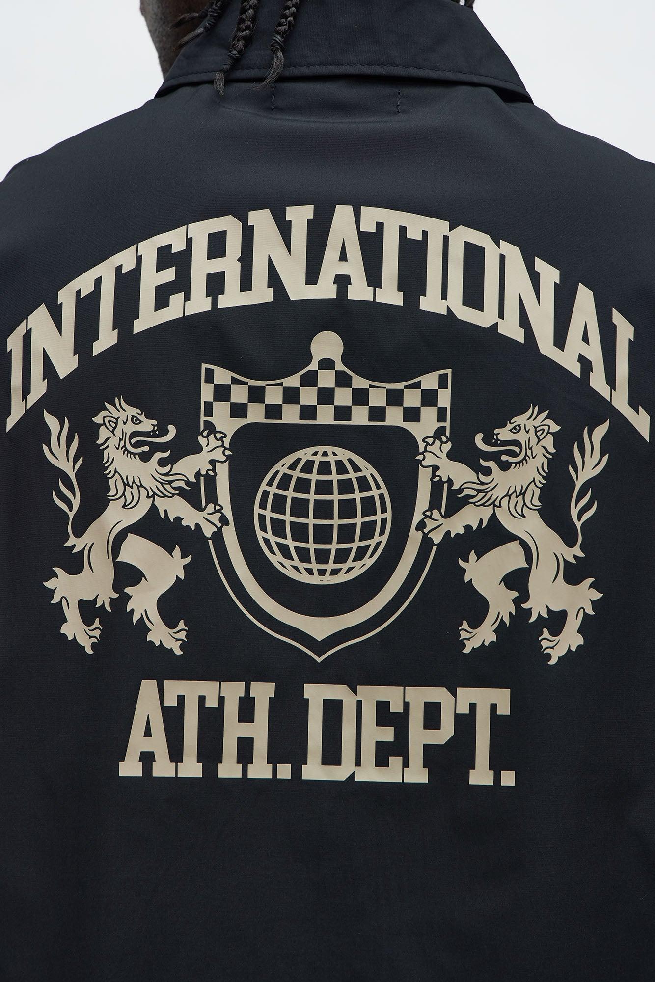 Cropped Athletic Dept. Short Sleeve Button Up Shirt - Black Male Product Image