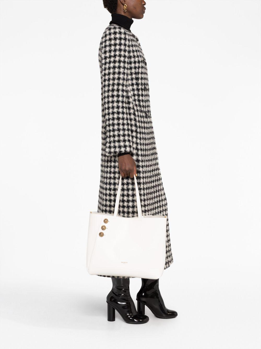 Emblème leather tote bag Product Image