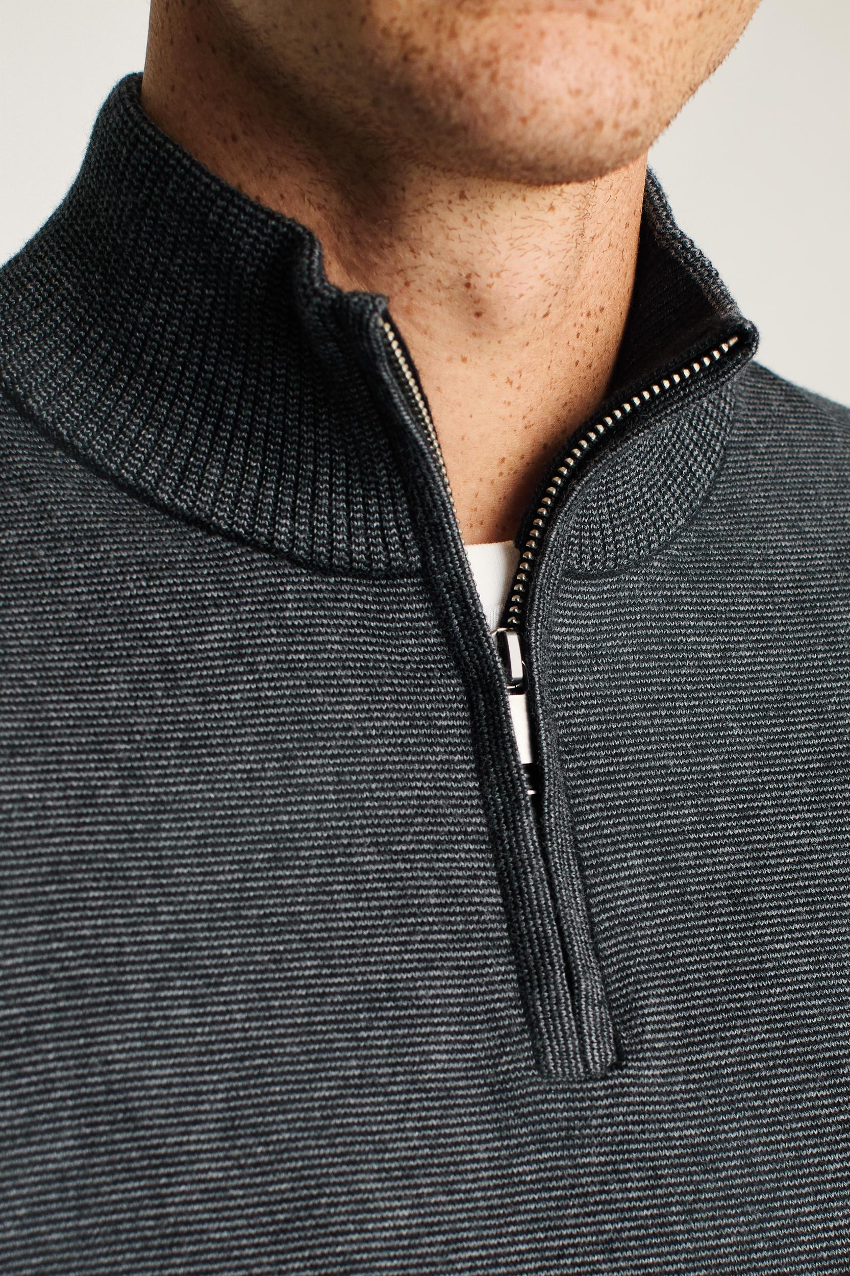 Washable Cotton Cashmere Half-Zip Product Image