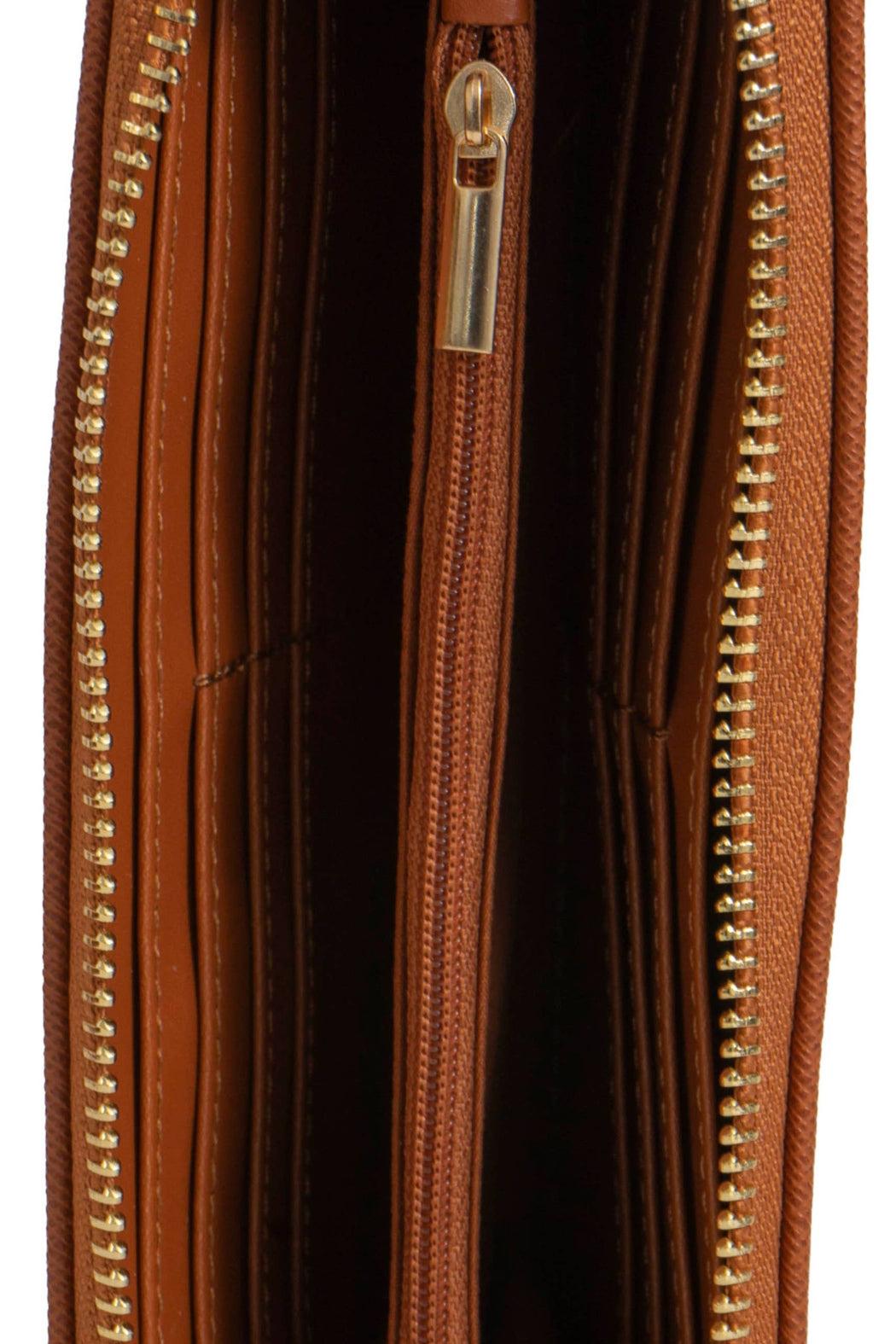 Ellen Tracy Saffiano Zip Around Wristlet Wallet Product Image