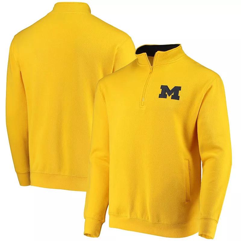 Men's Colosseum Maize Michigan Wolverines Tortugas Logo Quarter-Zip Jacket,  Product Image