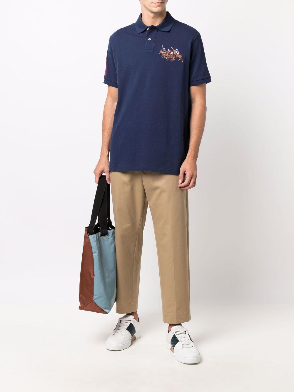 Polo Pony-motif cotton polo shirt  Product Image