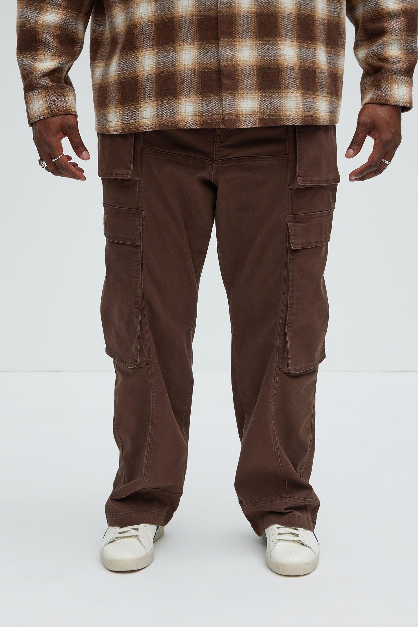 Psyche Straight Cargo Jeans - Brown Product Image
