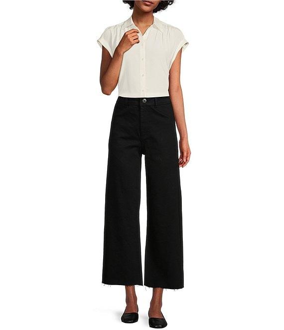 Antonio Melani Samantha Collared Short Sleeve Button Front Blouse Product Image