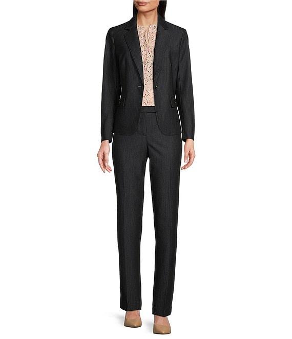 Anne Klein One Button Peak Lapel Long Sleeve Blazer Jacket Product Image