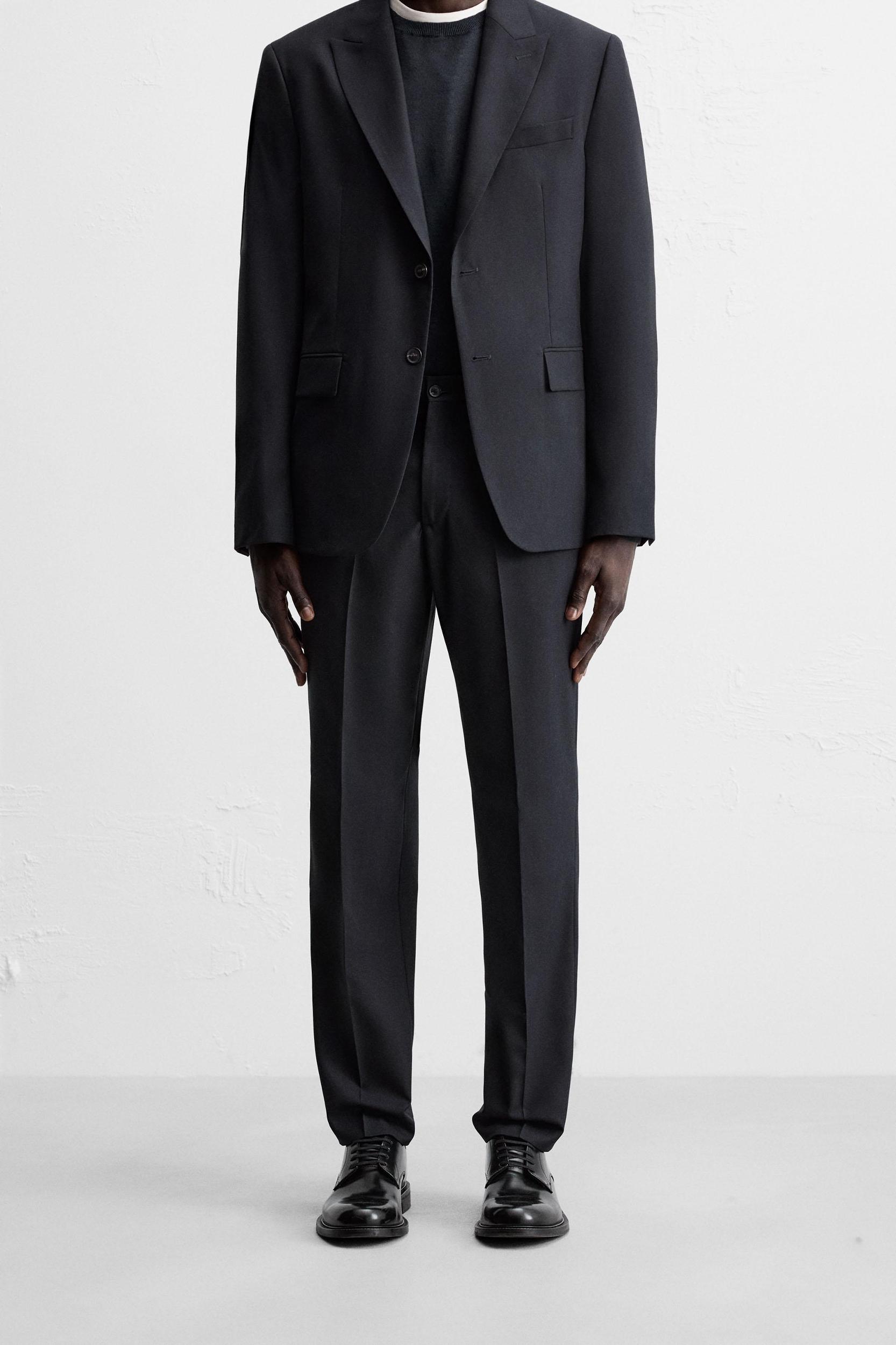 HERRINGBONE SUIT PANTS Product Image
