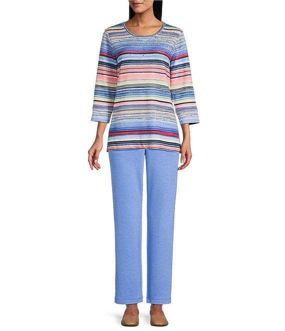 Allison Daley Pull-On Waist Straight Leg Knit Pants Product Image