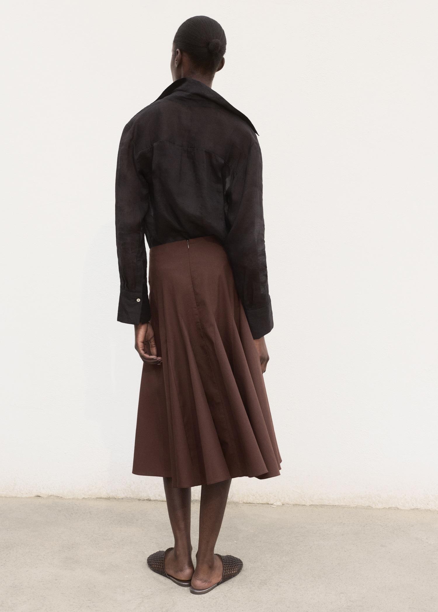Pleated midi-skirt - Women | MANGO USA Product Image