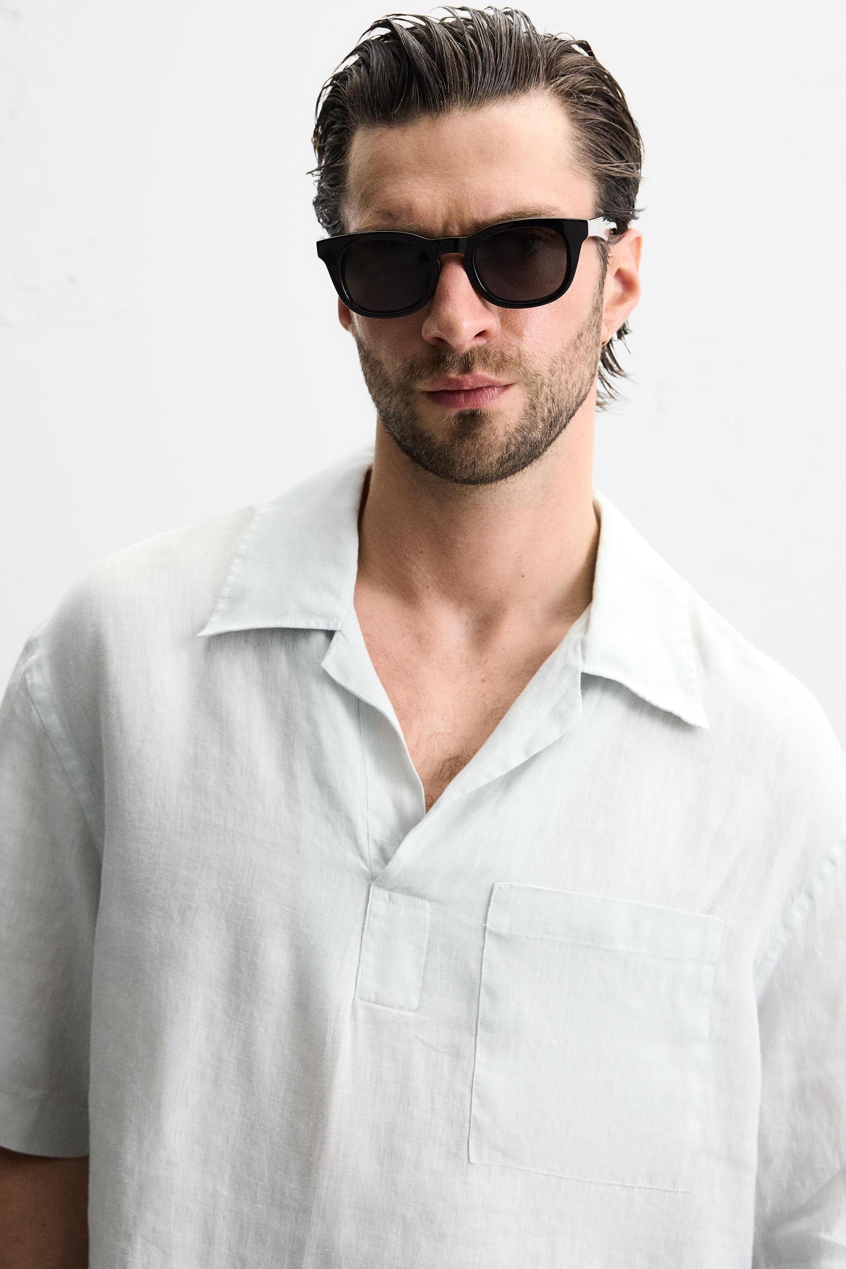 100% LINEN POLO SHIRT Product Image