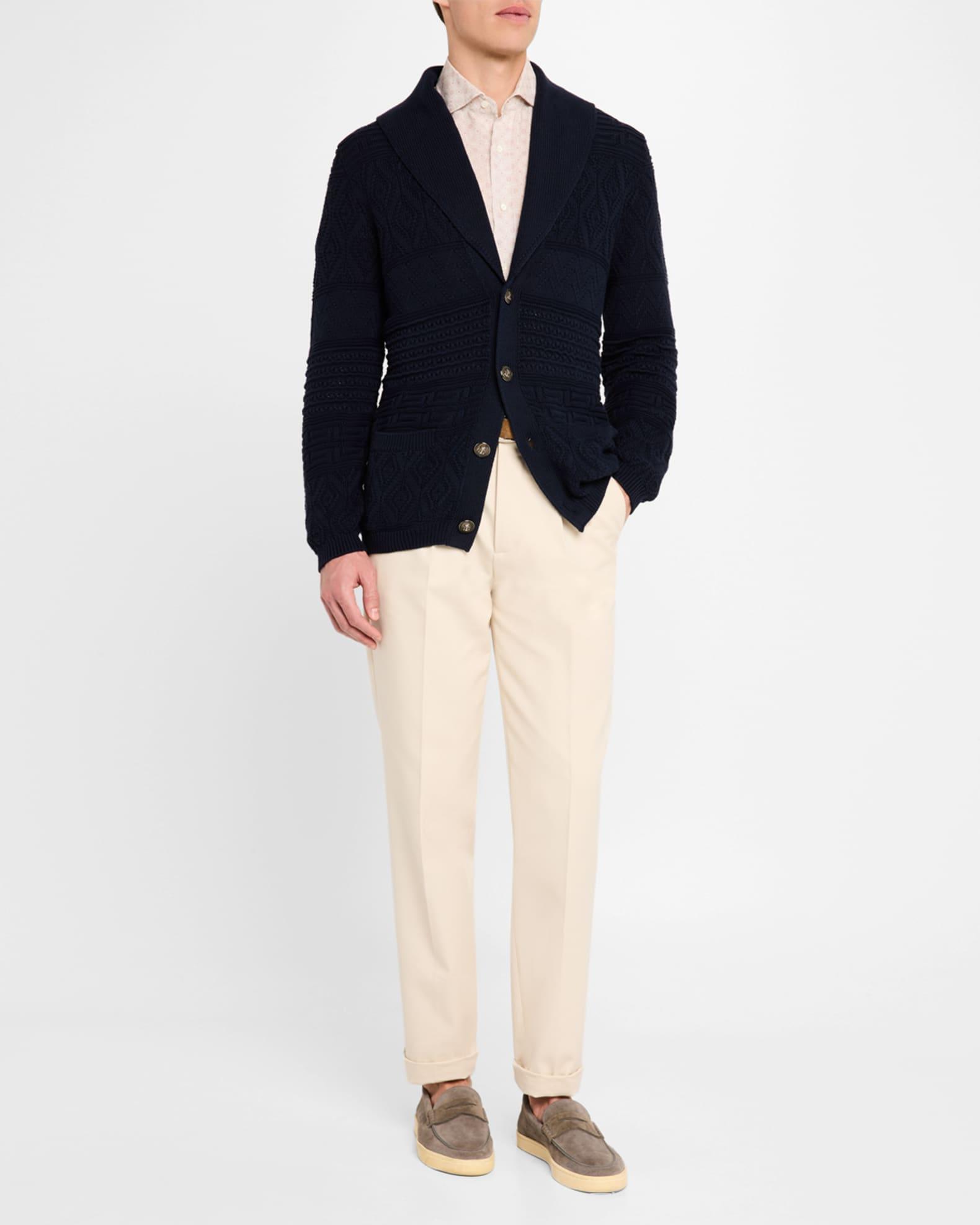 Men's Shawl Cable Knit Cardigan Product Image