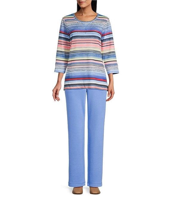 Allison Daley Pull-On Waist Straight Leg Knit Pants Product Image
