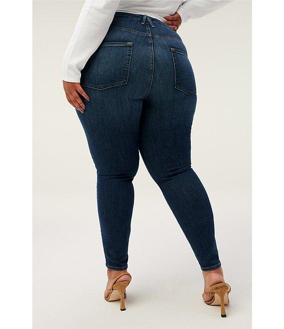 Good American Plus Size Good Legs High Rise Gap-Proof Waistband Stretch Denim Skinny Jeans Product Image