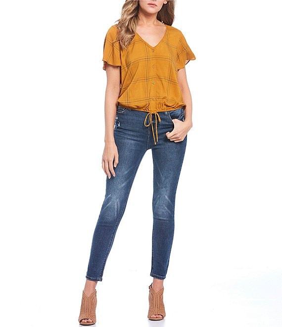 Hippie Laundry Throwback High Rise Skinny Jeans Product Image