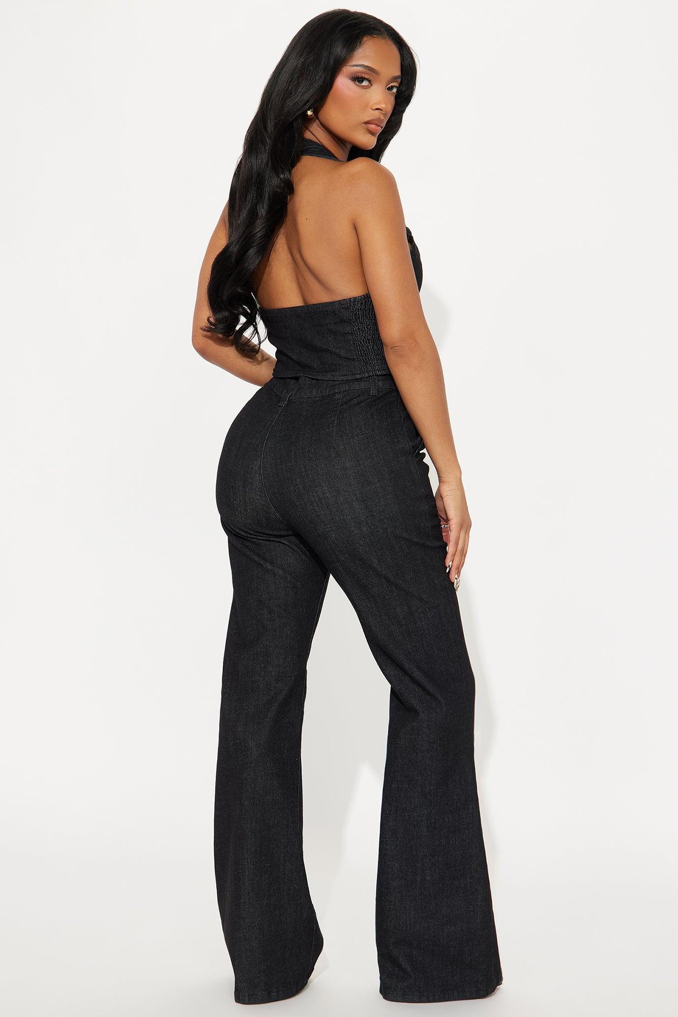 The Sabrina Vest Pant Set - Dark Wash Product Image