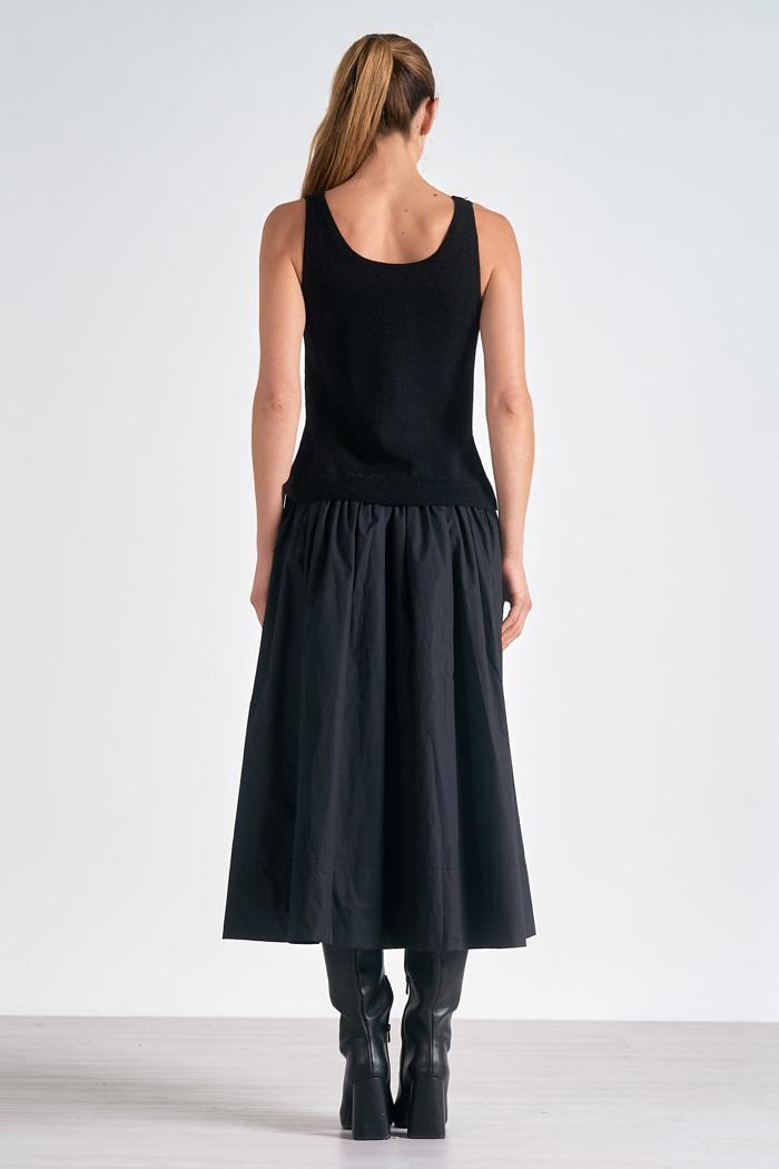 Midi Woven & Knit Dress Product Image