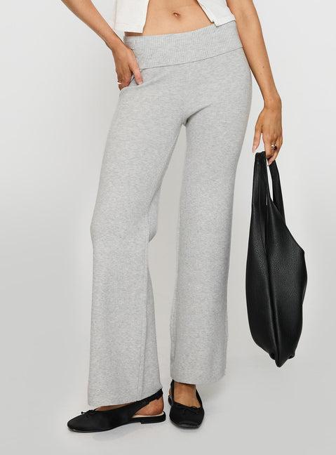 Try Me Knit Pants Grey Product Image