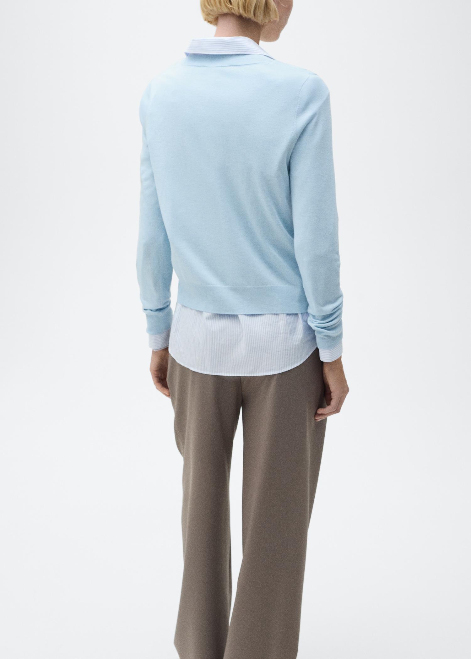 V-neck knit sweater - Women | MANGO USA Product Image