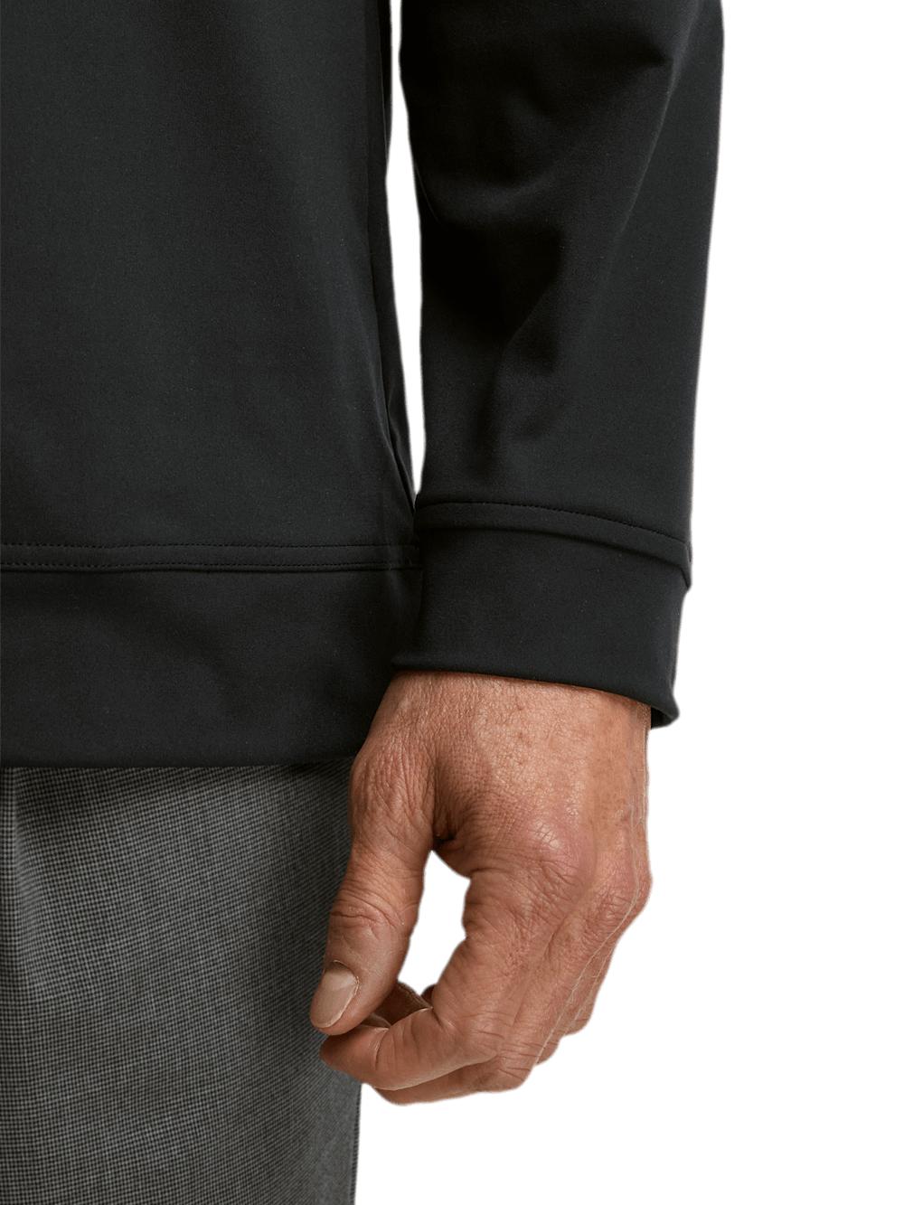 Performance Blend Quarter Zip Mock Neck - Black Product Image