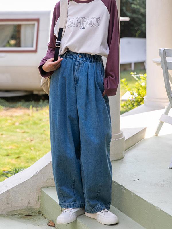 Loose High-Waisted Slimming Mom Jeans Product Image