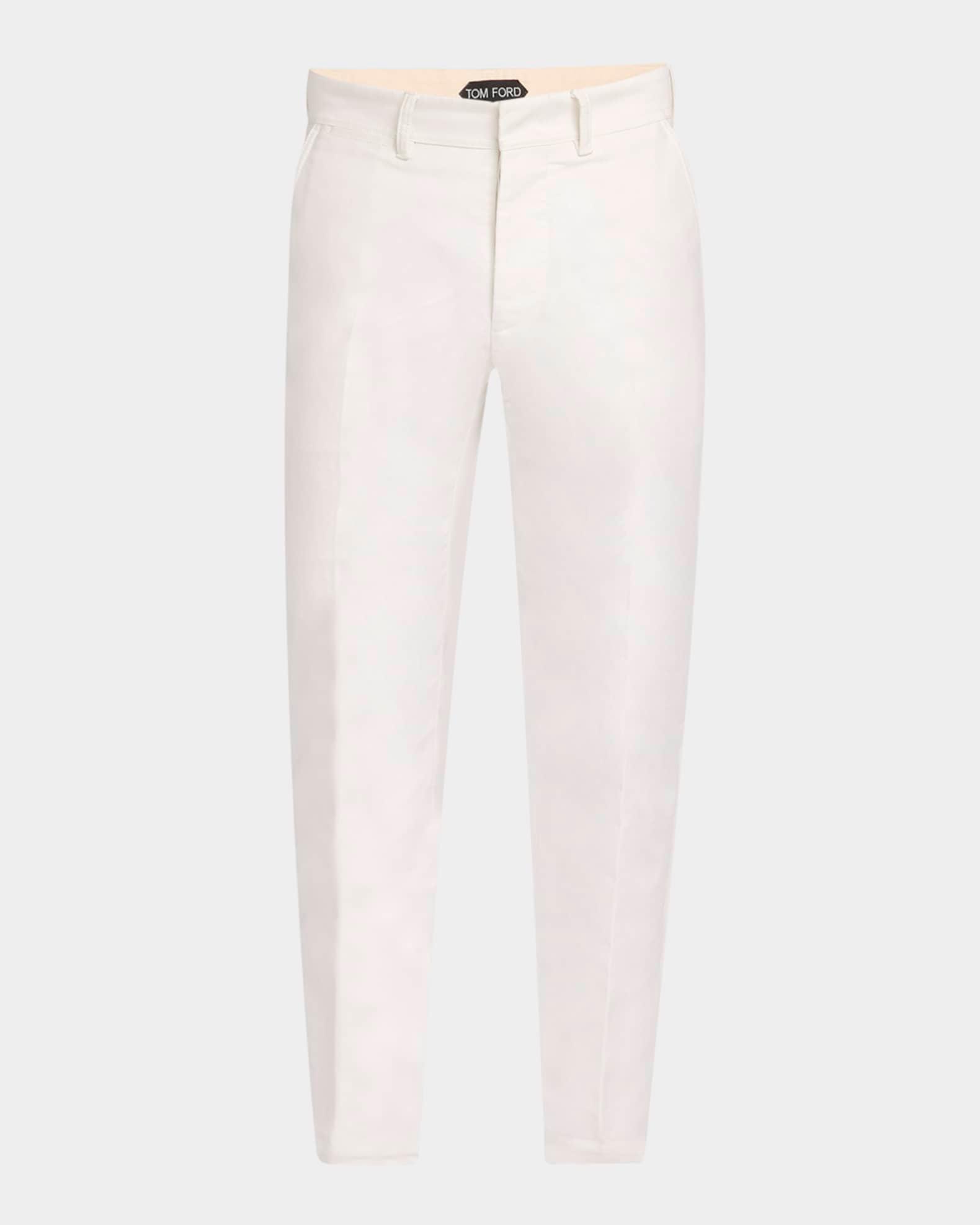 Men's Brushed Cotton-Satin Chino Pants Product Image