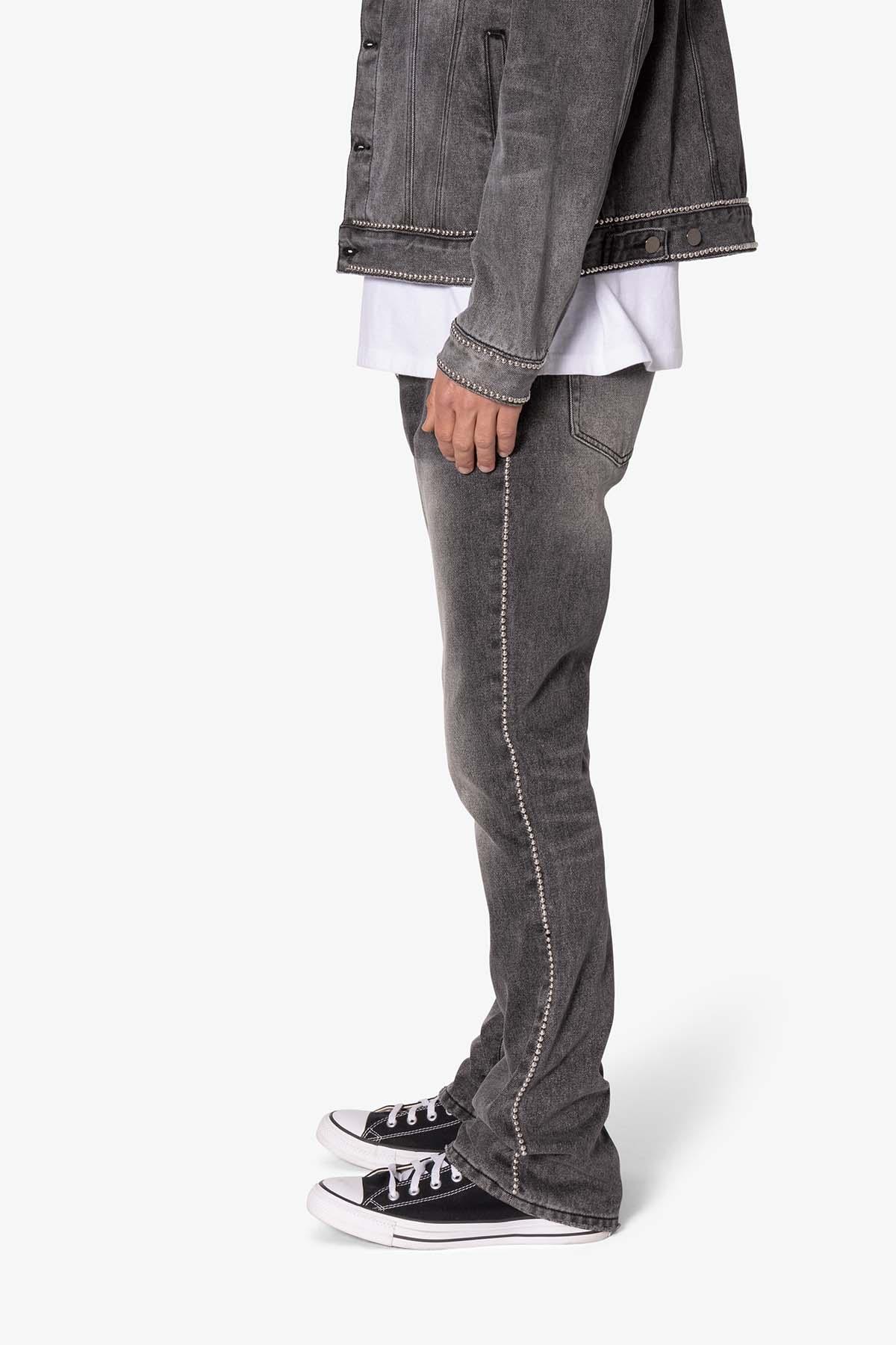 B661 Flat Studded Flare Denim - Vintage Black Product Image