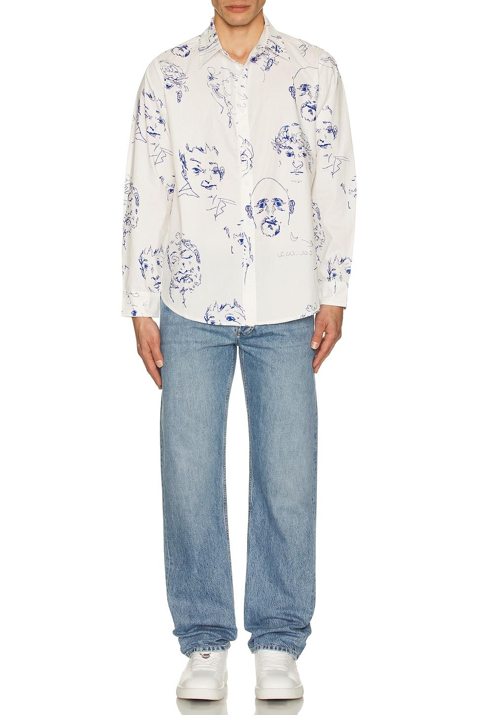 Doodle Faces Button Up Shirt Product Image