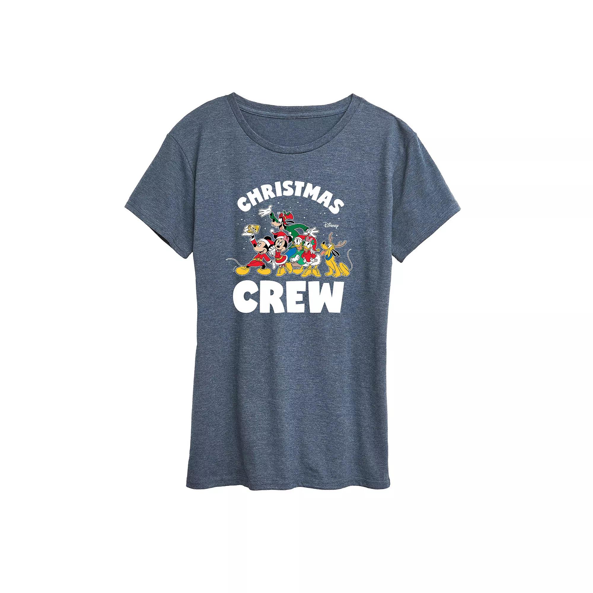 Disney's Mickey and Friends Women's Christmas Crew Graphic Tee, Girl's,  Product Image