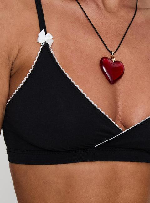 Slumber Jersey Sleep Bralette Black Product Image