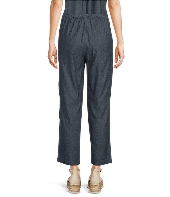 Eileen Fisher Petite Organic Cotton Twill Pull-On Ankle Pants Product Image