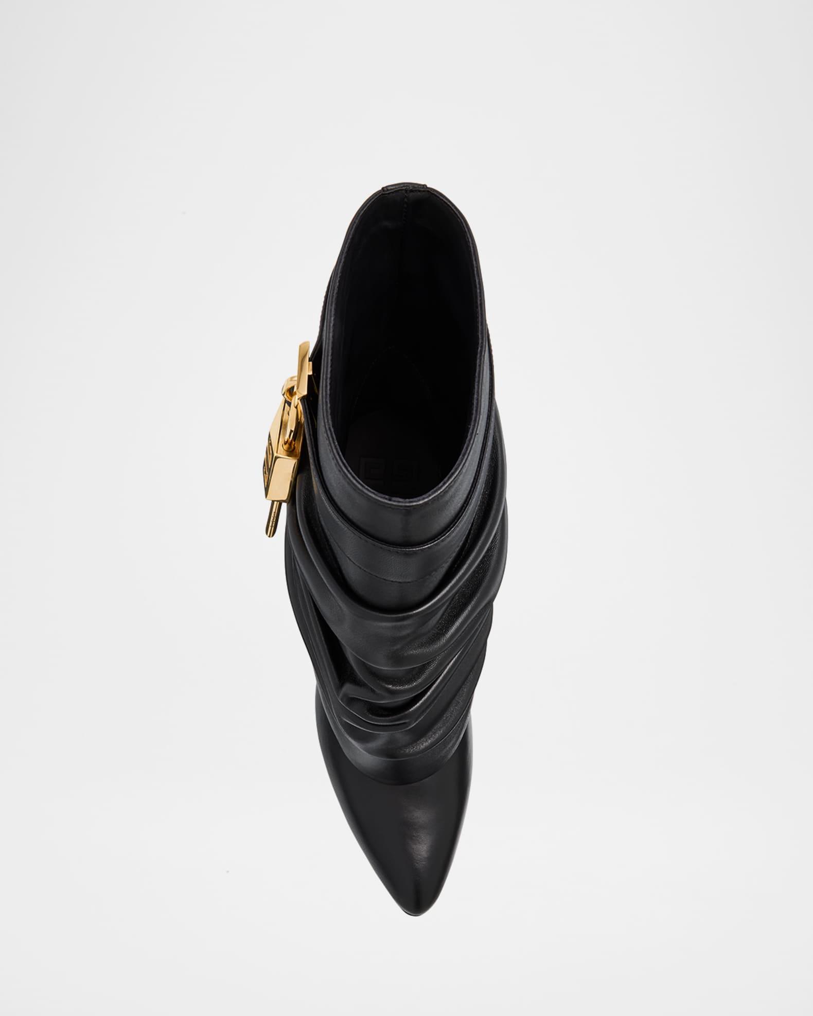 Shark Lock Ankle Stiletto Boots Product Image