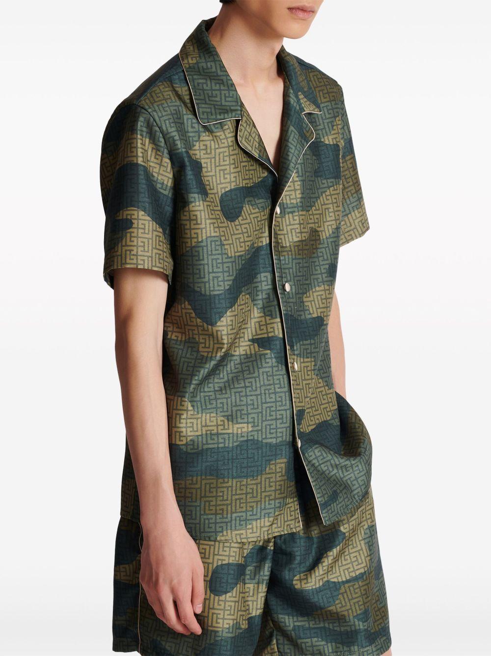 camouflage monogram shantung shirt Product Image