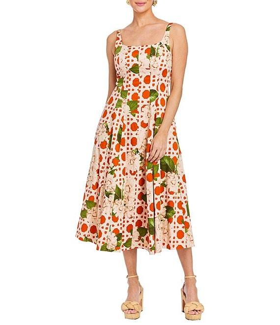 Mestiza New York Yvette Reversible Square Neck Sleeveless Midi Dress Product Image