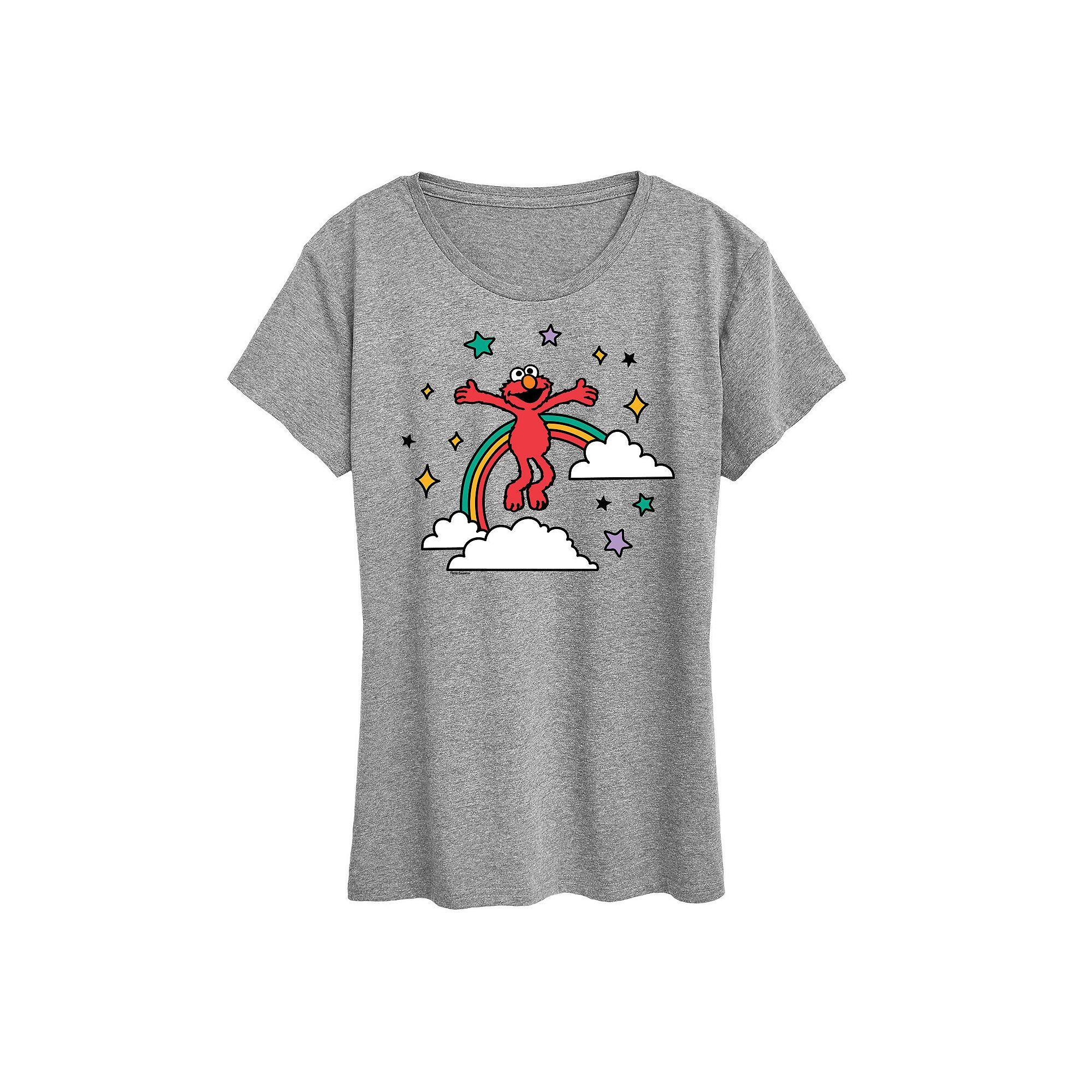 Women's Sesame Street Elmo Rainbow Graphic Tee, Girl's,  Product Image