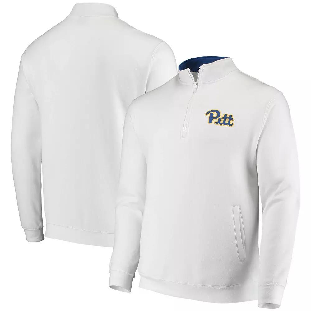 Men's Colosseum White Pitt Panthers Tortugas Logo Quarter-Zip Jacket,  Product Image