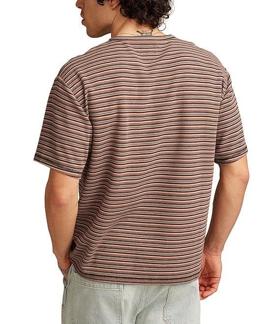 Lucky Brand Striped Short Sleeve Waffle Knit T-Shirt Product Image