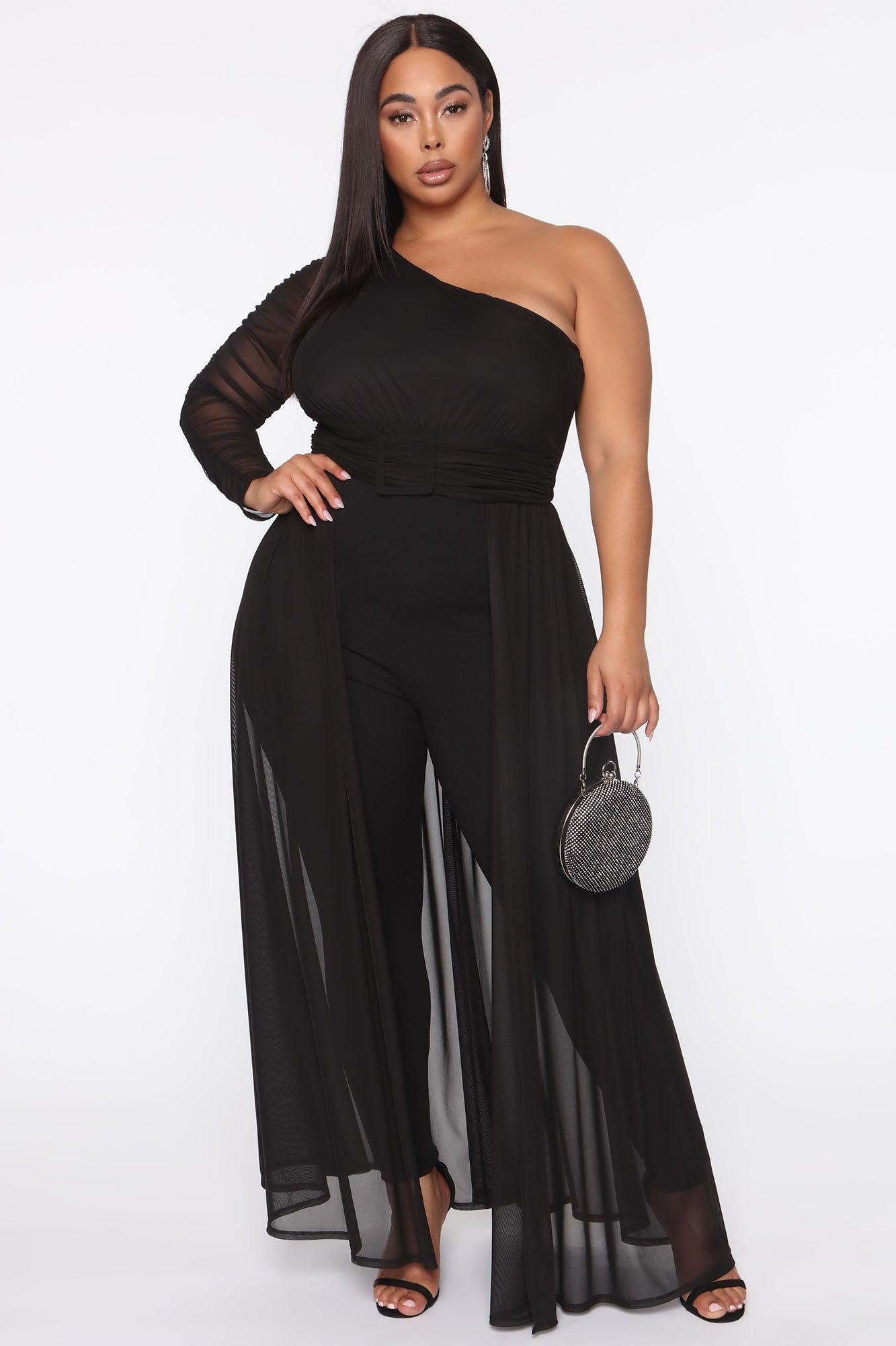 Better Be Sure Mesh Jumpsuit - Black Product Image