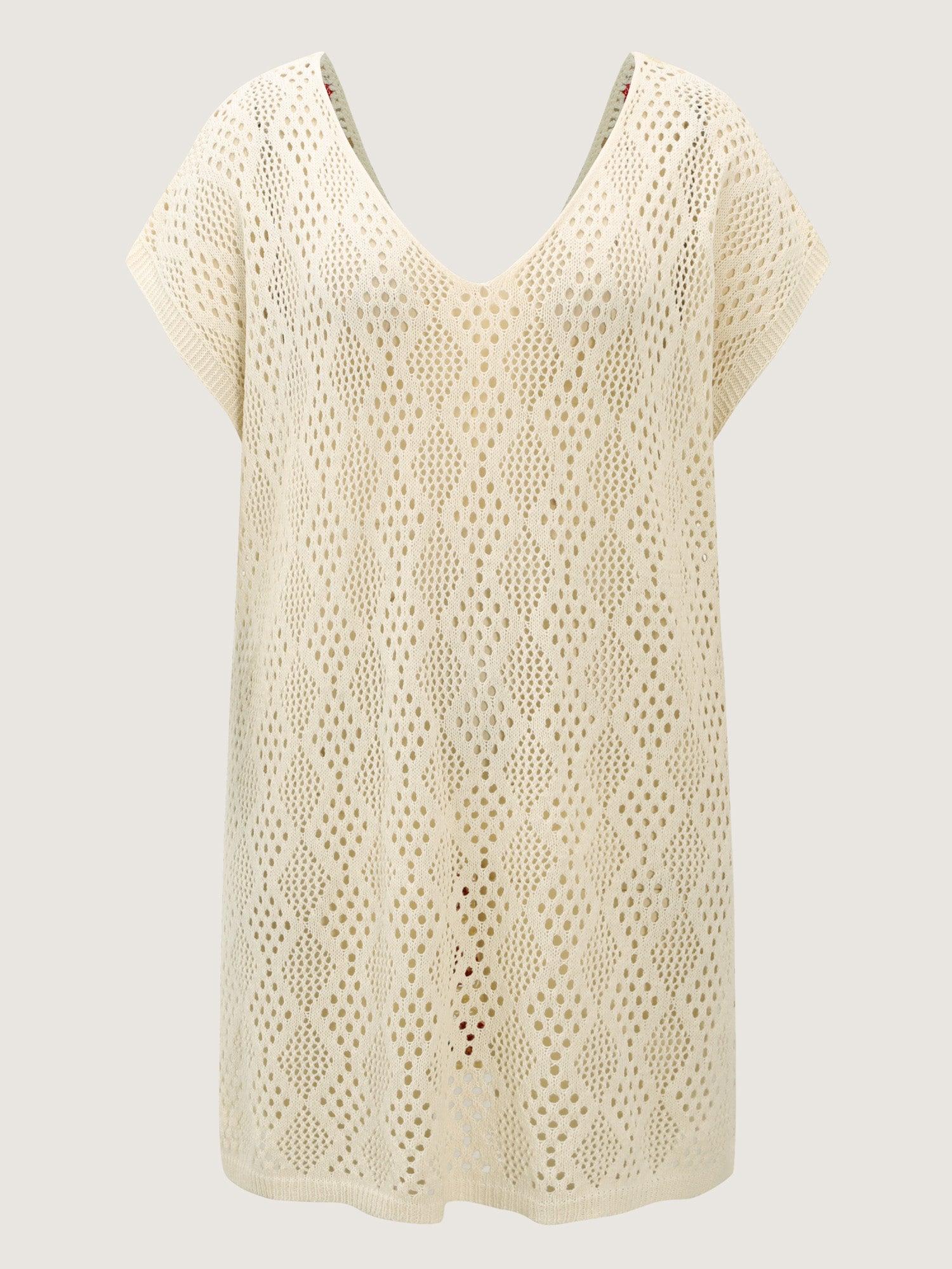 Textured Cut-Out Strawberry Swim Cover-Up Female Product Image