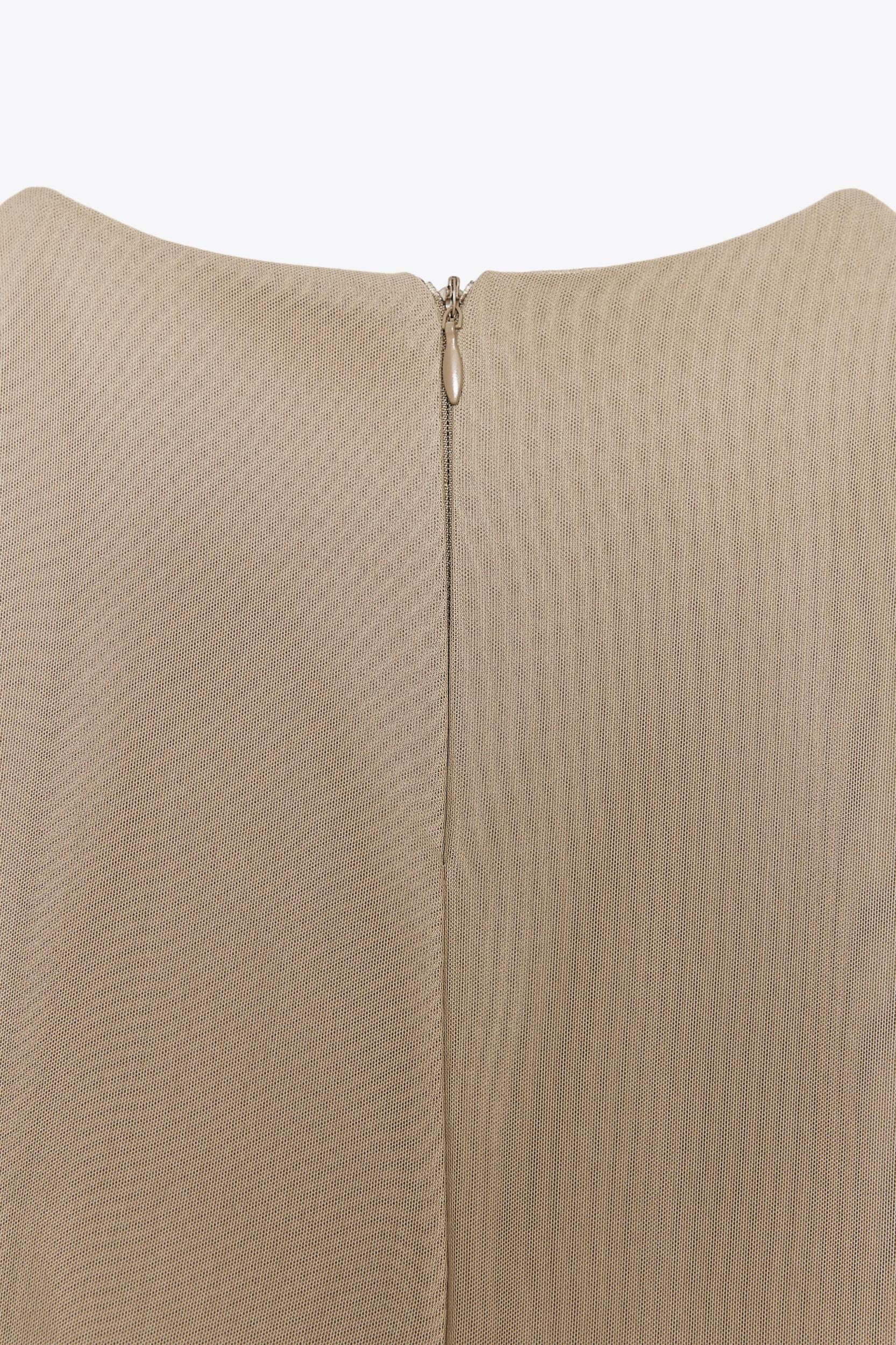 TULLE MIDI BODYCON DRESS Product Image