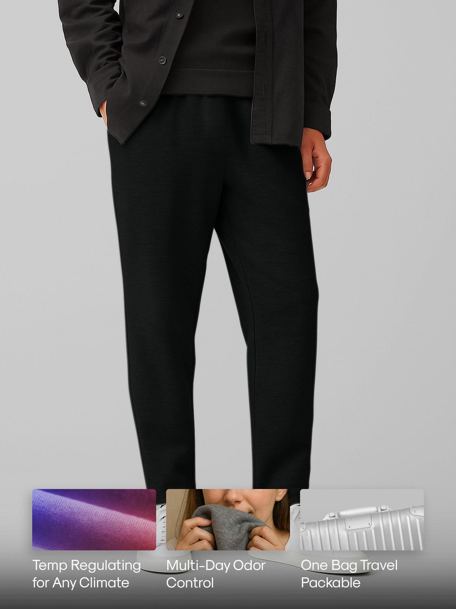 Men's Travel Merino Pant - Black Product Image