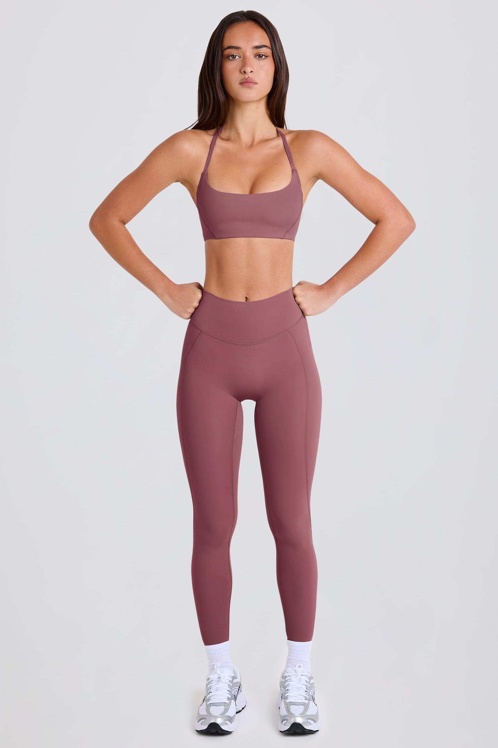 Four-Way Stretch High-Waist Leggings in Acai Product Image