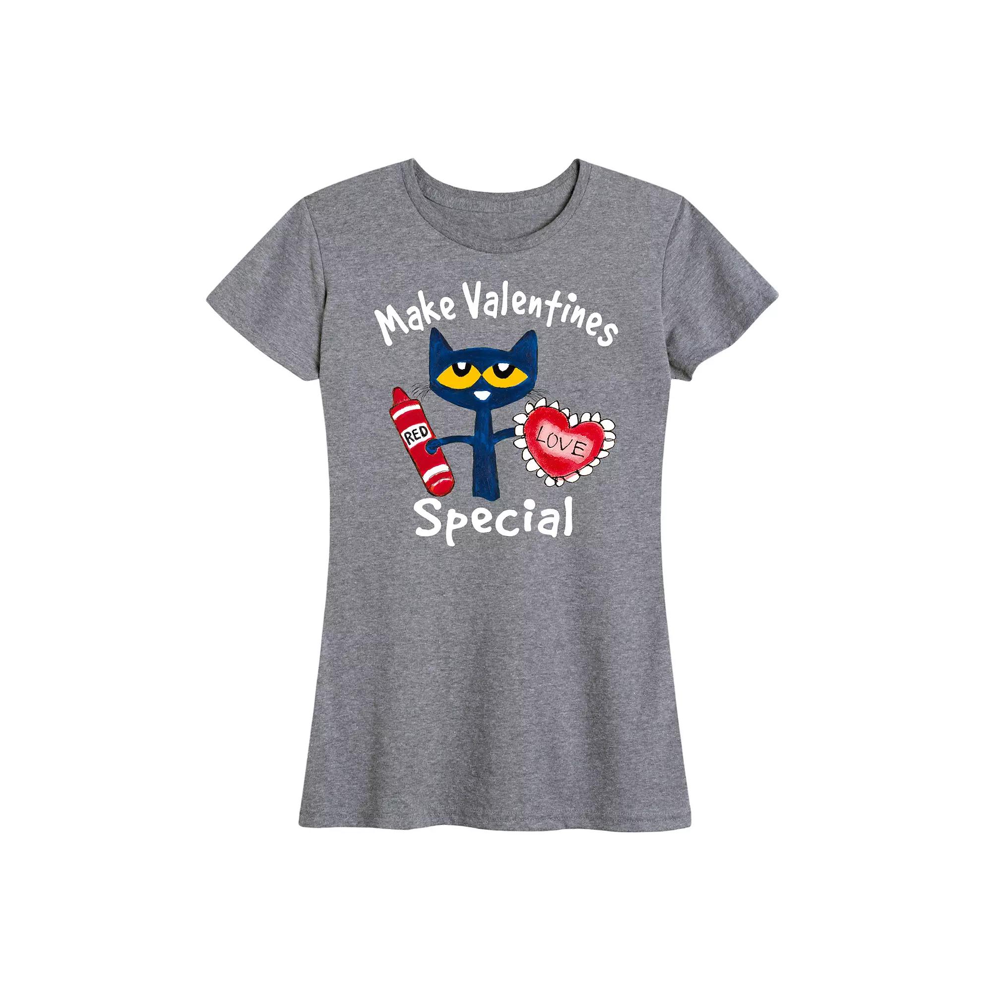 Women's Pete The Cat Make Valentine Special Graphic Tee,  Product Image